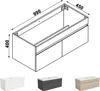 Acezanble Meuble salle de bain anthracite mat sans lavabo, Voir les images du produit 5