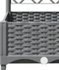 vidaXL Pflanzkübel mit Rankgitter Hellgrau 120x40x121,5 cm Produktbild-Vorschau 6