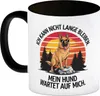 Deutscher Schäferhund mit Sonnenbrille Kaffeebecher in Produktbild-Vorschau 2