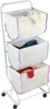 A three-tiered laundry hamper on wheels. Produktbild-Vorschau