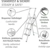 Diagram highlighting features of a step ladder. Náhled obrázku produktu