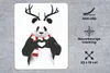 MuchoWow® Mauspad Mousepad Panda - Geweih - Halstuch - Herz Produktbild-Vorschau 2