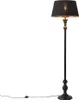 Lampa podłogowa z abażurem 45 cm czarna ze złotym wnętrzem Podgląd zdjęcia produktu 2