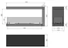 Třístrannýkrb INSIDE U 1000mm ver.1. vestavěnýetanolový krb Náhled obrázku produktu 8