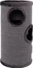 A gray cat scratching tower with multiple openings. Produktbild-Vorschau