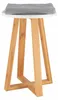 Tendance Schemel weiß braun 30 cm x 30 cm x 43 cm Produktbild-Vorschau 13