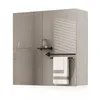 A modern bathroom cabinet with mirrored doors and a towel rack with a folded towel. Podgląd zdjęcia produktu