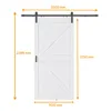 inova Holzschiebetür 900 x 2150 mm, Scheunentor Weiß, Produktbild-Vorschau 1