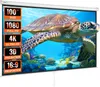 A projection screen displaying a vibrant underwater scene with a sea turtle. Podgląd zdjęcia produktu