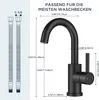 FORIOUS Rubinetto da bagno nero Miscelatore girevole a 360° Anteprima dell’immagine prodotto 3