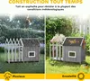 PawHut Niche pour chien extérieur en bois, avec terrasse et Voir les images du produit 4