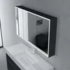 A modern bathroom vanity with a sink and a mirrored cabinet. Produktbild-Vorschau