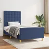 Bettgestell mit Kopfteil Blau 90x190 cm Stoff , Klassische Produktbild-Vorschau 1