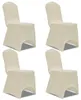 vidaXL Stretch Chair Cover 4 kusy Cream Náhled obrázku produktu 7