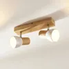 Lindby Deckenleuchte Thorin, 27 cm, 2-flg., weiß, Holz, E14 Produktbild-Vorschau 2