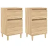 vidaXL Nachttische 2 Stk. Sonoma Eiche 40x35x70 cm - Produktbild-Vorschau 3