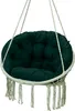 A hanging chair cushion with fringe detail. Produktbild-Vorschau