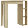 vidaXL Barový stůl s policí Dub Sonoma 102x50x103,5 cm Náhled obrázku produktu 1