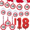 18. Geburtstag Verkehrsschild Party Deko Set rot weiß Mann Produktbild-Vorschau 1