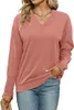Übergroße Damen-Sweatshirts mit V-Ausschnitt und langen Produktbild-Vorschau 2