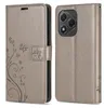A flip cover wallet case for a smartphone is shown from two angles. Produktbild-Vorschau