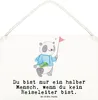 Mr. & Mrs. Panda holzbild Reiseleiter Herz DIN A6 - Weiß - Produktbild-Vorschau 1