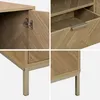 sweeek - TV-Möbel mit Holzdekor in Fischgrät Optik - Natur Produktbild-Vorschau 3