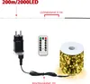 LZQ 200M LED vánoční osvětlení z měděného drátu 2000 LED Náhled obrázku produktu 2