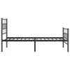 A black metal bed frame with a headboard and footboard, shown from the side against a white background. Náhľad obrázku produktu