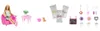 A collage of Barbie doll accessories and play items, including a doll, furniture, food items, and cafe-themed accessories. Produktbild-Vorschau