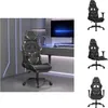 vidaXL Gamingstuhl mit Massage Fußstütze Schwarz Tarnfarben Produktbild-Vorschau 1