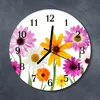 Glasuhr Wanduhr Küchenuhr Echt-Glas 30fi cm Blumen Produktbild-Vorschau 2