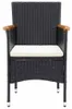 vidaXL Garten-Essstühle 4 Stk. Poly Rattan Schwarz Produktbild-Vorschau 2