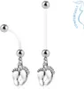 Schwangerschafts-Piercing: Bauchnabelpiercing für Produktbild-Vorschau 1