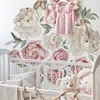 Adesivo murale fiori peonie foglie natura tatuaggio murale Anteprima dell’immagine prodotto 4