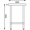 Vogue Edelstahl Arbeitstisch Mit Regalboden 90X60 Cm Produktbild-Vorschau 9