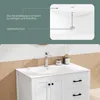 Meuble de salle de bain autoportant avec vasque intégrée en Voir les images du produit 8