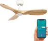 ROWIND Deckenventilator weiß/Eiche ohne Licht Ø90 wifi Produktbild-Vorschau 2