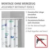 WENKO Teleskop Dusche Stange Vorhangs Klemmen Bad 70-115 cm Produktbild-Vorschau 4