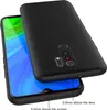 A black phone case is shown partially covering a smartphone, highlighting its protective features. Podgląd zdjęcia produktu