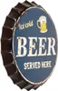 Blechschild Kronkorken Ice Cold Beer Served Here 33 cm Produktbild-Vorschau 1
