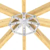 A close-up view of a metal connector for a wooden gazebo roof structure. Anteprima dell’immagine prodotto