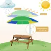 Table de pique-nique pour enfants 3 en 1 avec parasol, Voir les images du produit 5