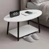 Moderner Couchtisch aus Holz mit 2 Etagen,kleiner Produktbild-Vorschau 2
