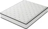 A white mattress with a black trim is shown on a white background. Voir les images du produit