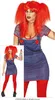 Halloween Doll Scary Dress Horror Costume Red Blue Pumpkin Anteprima dell’immagine prodotto 6