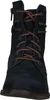 A close-up, front-facing view of a dark blue lace-up boot. Podgląd zdjęcia produktu
