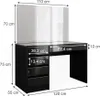 Schminktisch Vicco Sherry Schwarz/Gold 120 cm mit Spiegel, Produktbild-Vorschau 3