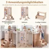 COSTWAY Skladacia učebná stolička, 3 v 1, Montessori Náhľad obrázku produktu 4