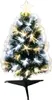 A small, artificial Christmas tree with fiber optic lights and a star topper, standing on a black base. Náhľad obrázku produktu
